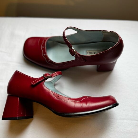 Steve Madden Red Mary Jane Heels - Picture 6 of 8